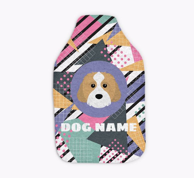 Retro Abstract: Personalised {breedFullName} Hot Water Bottle